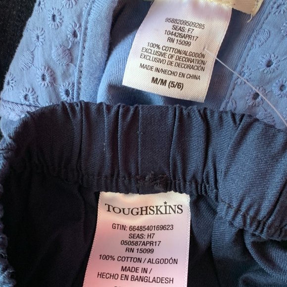 GIRLS - sz 4 TOUGHSKIN 2pc outfit set mix & match pleated skirt with shirt, blue - Picture 7 of 8